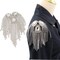 Crystal Fringe Shoulder Epaulette Rhinestones Appliques Stitch Patches